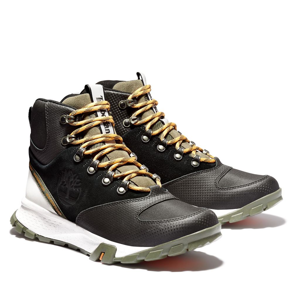 Botas de Montaña Timberland Hombre Garrison Trail Waterproof Altas Negras/Verde Oliva - Chile RVK-43